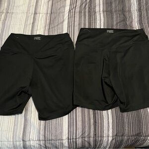 Victoria's Secret PINK Black Bike Shorts Pair